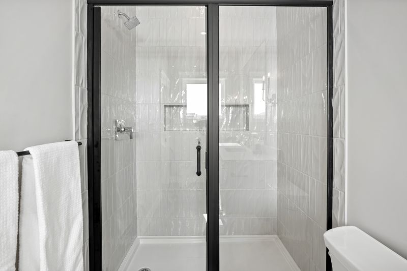 Modern Shower with Glass Panels